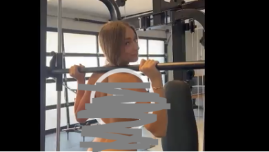 Girl With Petite Cakes Trains Naked At The Gym!